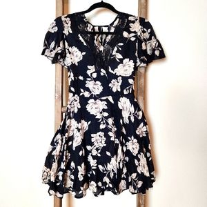 NEW B.O.G. Collective Black Floral dress size x small